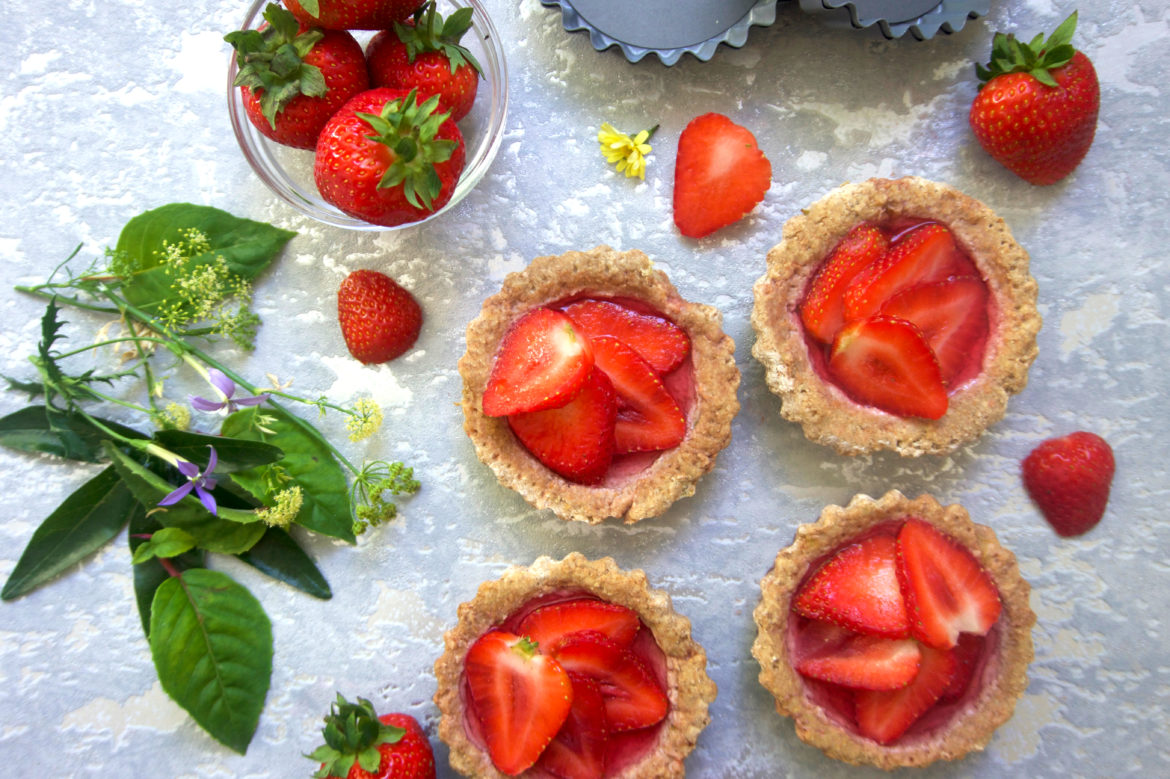 healthy strawberry tart