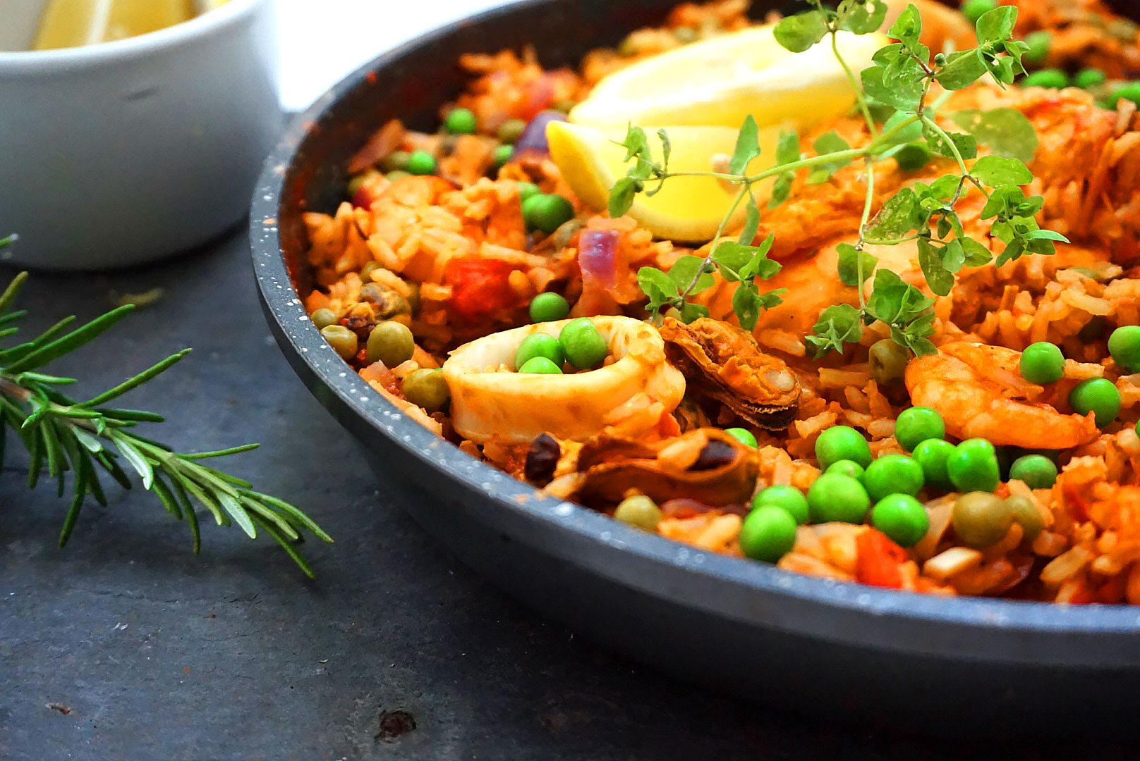 Healthy Chicken And Seafood Paella - Hannah & Fitness