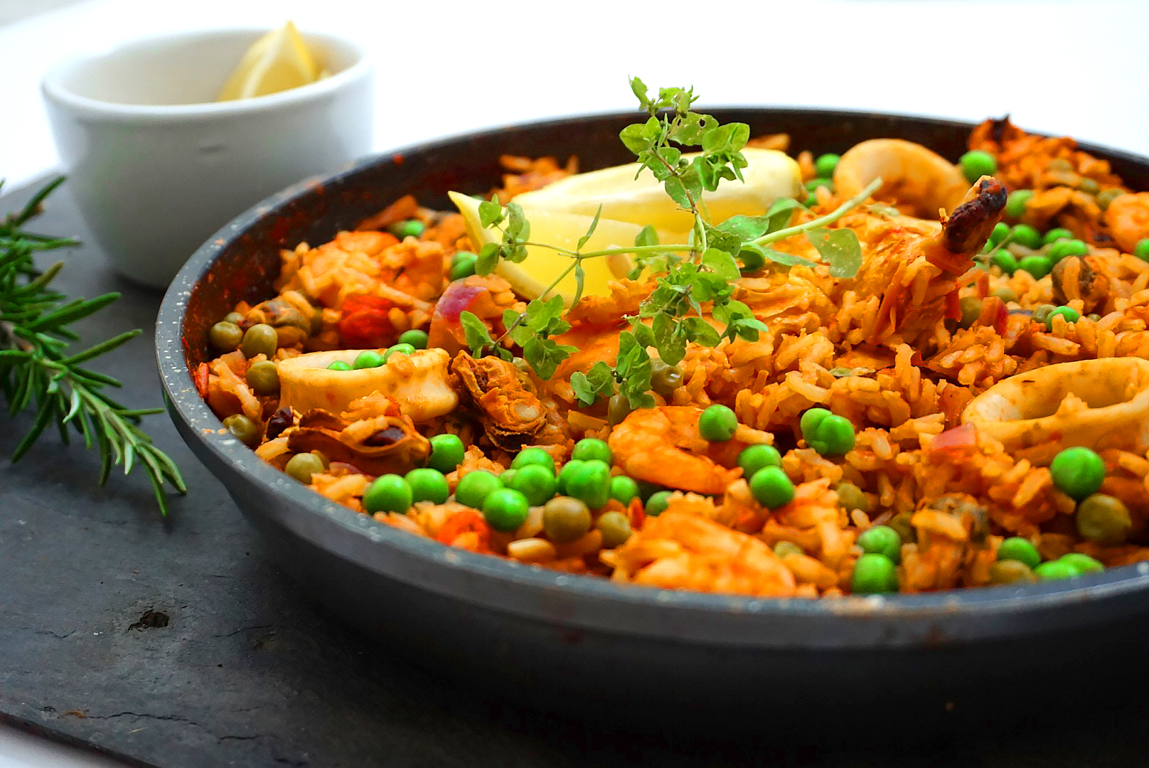 Healthy Chicken And Seafood Paella - Hannah & Fitness